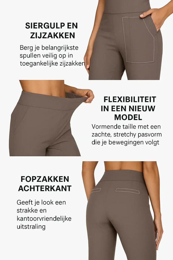 Aurelia Elegant Trousers In Soft Jersey With Straight Legs