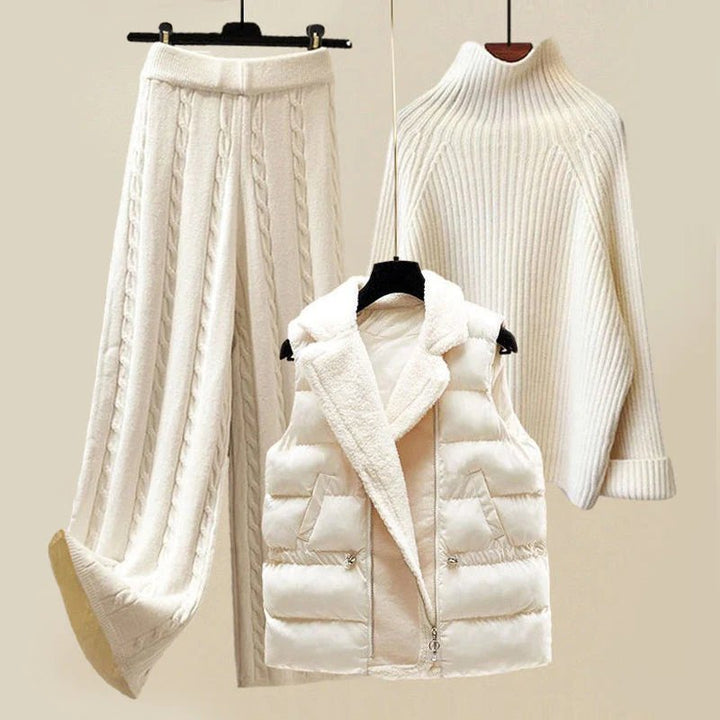Asteria Cozy And Chic Three-Piece Set For Women Home Wear Essentials