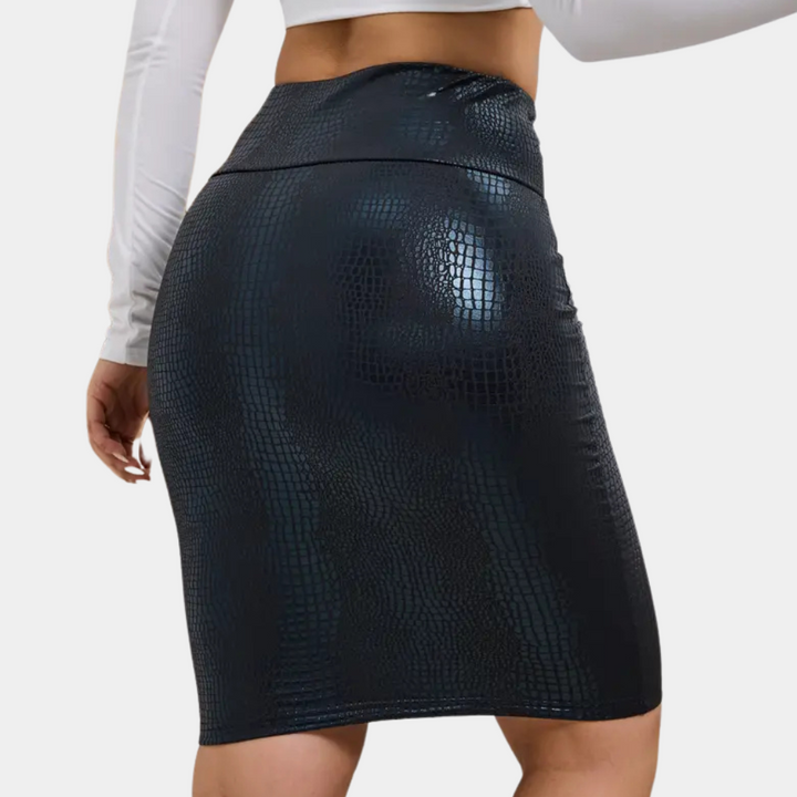 Lyra Timeless Classic Skirt With Crocodile Pattern