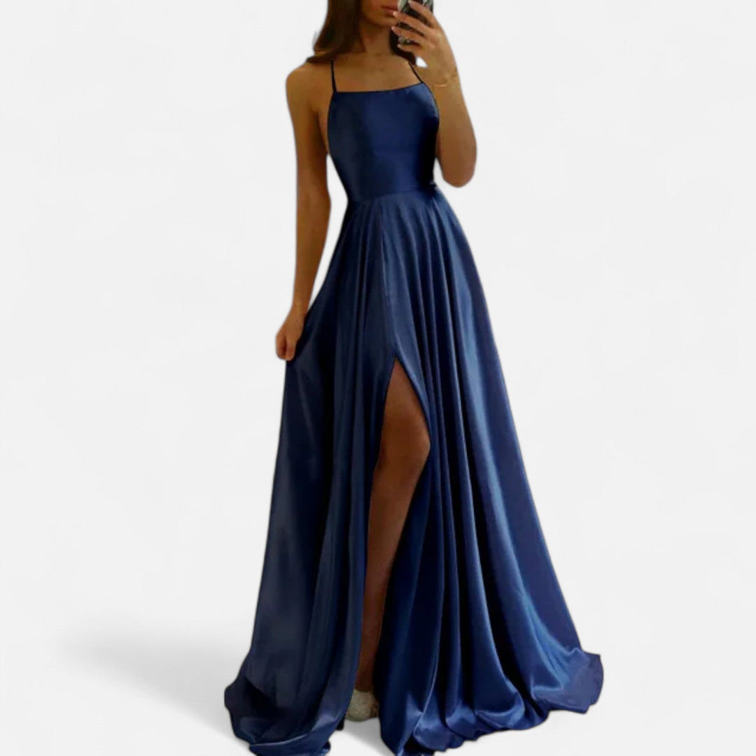 Lunaia Women's Slit Maxi Dress For Elegant Wedding Guests