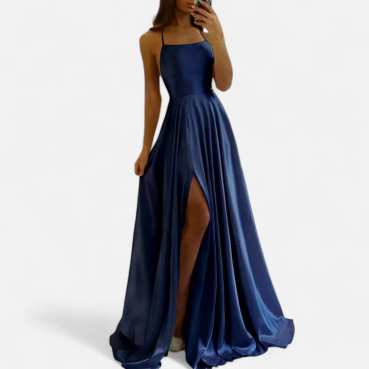 Lunaia Women's Slit Maxi Dress For Elegant Wedding Guests