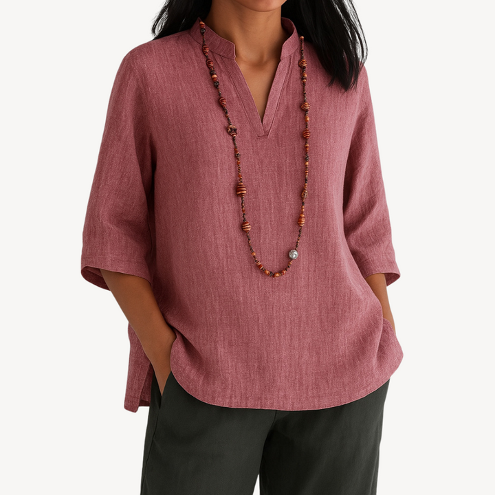 Luna Womens Casual Linen Tunic Top Edition For Women