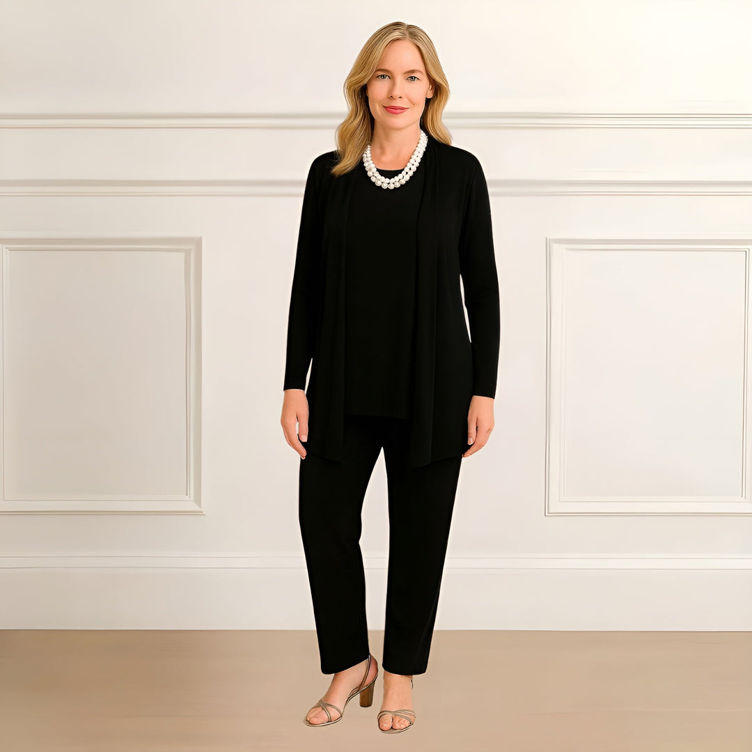 Nova Cardigan Top And Pants Set For Women, Comfortable All Day Polished Look