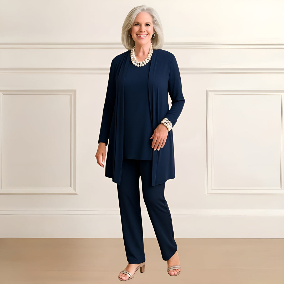 Nova Cardigan Top And Pants Set For Women, Comfortable All Day Polished Look