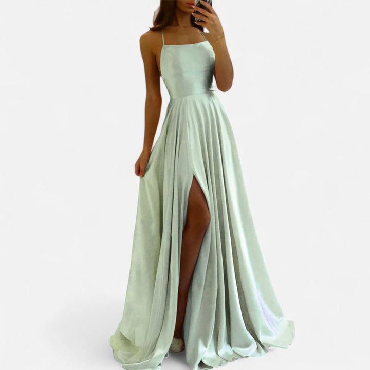 Lunaia Women's Slit Maxi Dress For Elegant Wedding Guests