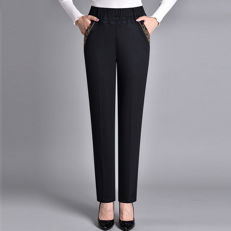 Nexa Women's Jeans With Side Pockets And Elastic Waistband