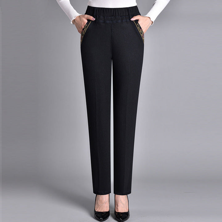 Nexa Women's Jeans With Side Pockets And Elastic Waistband