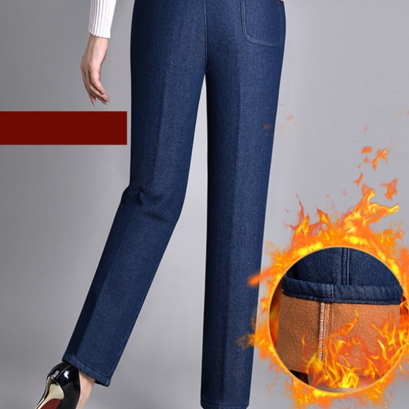 Nexa Women's Jeans With Side Pockets And Elastic Waistband