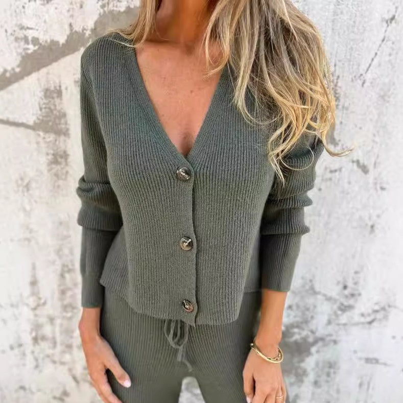 Nova Cozy 2-Piece Cardigan Set With Matching Bottoms For Effortless Style