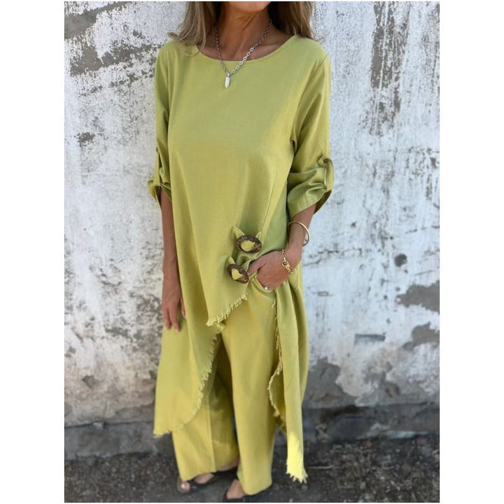 Nova Lume Everyday Elegance Two-Piece Ensemble for Casual, Office, and Evening Wear