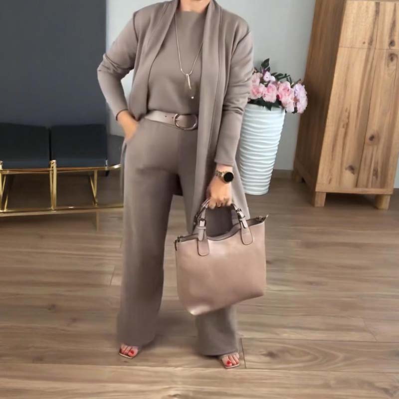 Aurelia Elegant Three-Piece Ensemble For Everyday Wardrobe Essentials
