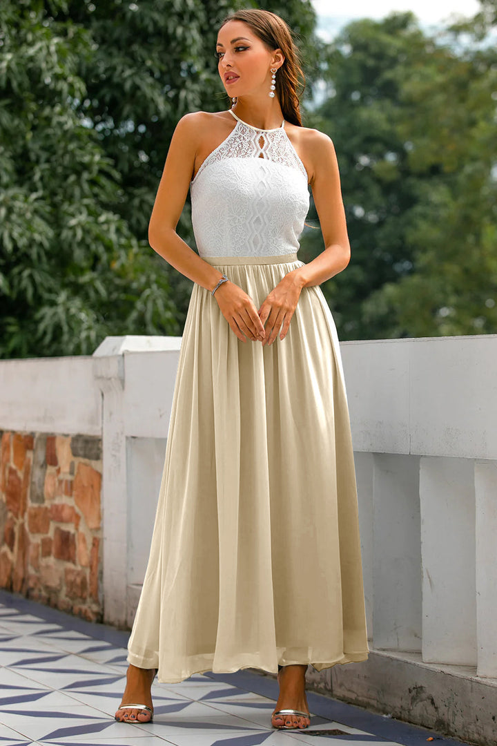 Aster Women's Halter Maxi Dress For Wedding Guest