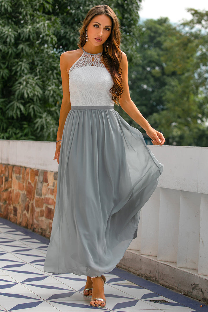 Aster Women's Halter Maxi Dress For Wedding Guest