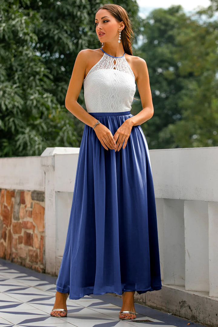 Aster Women's Halter Maxi Dress For Wedding Guest