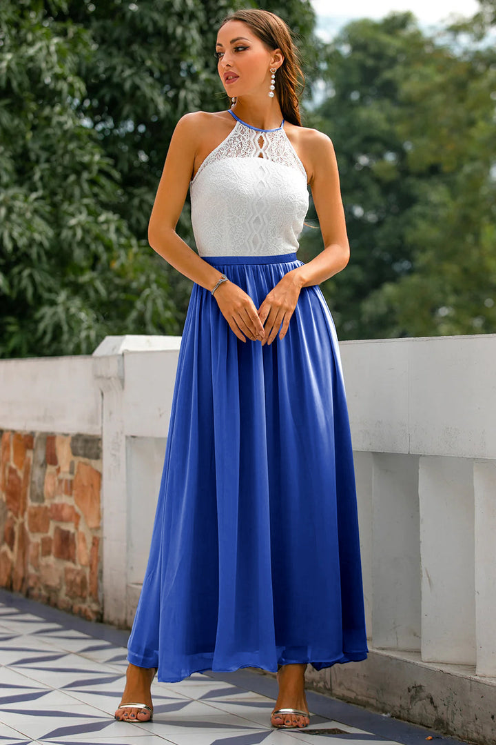 Aster Women's Halter Maxi Dress For Wedding Guest