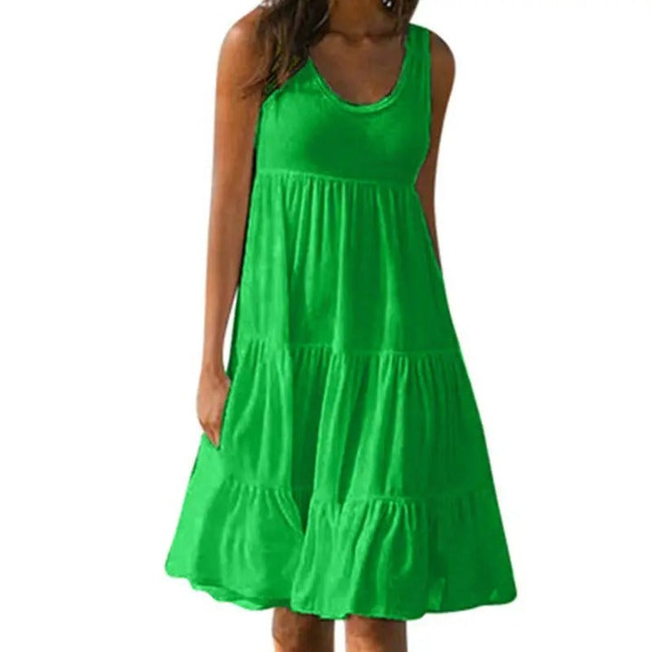Asteria Open Back Solid Bodycon Dress With Flattering Silhouette And Subtle Hem Split