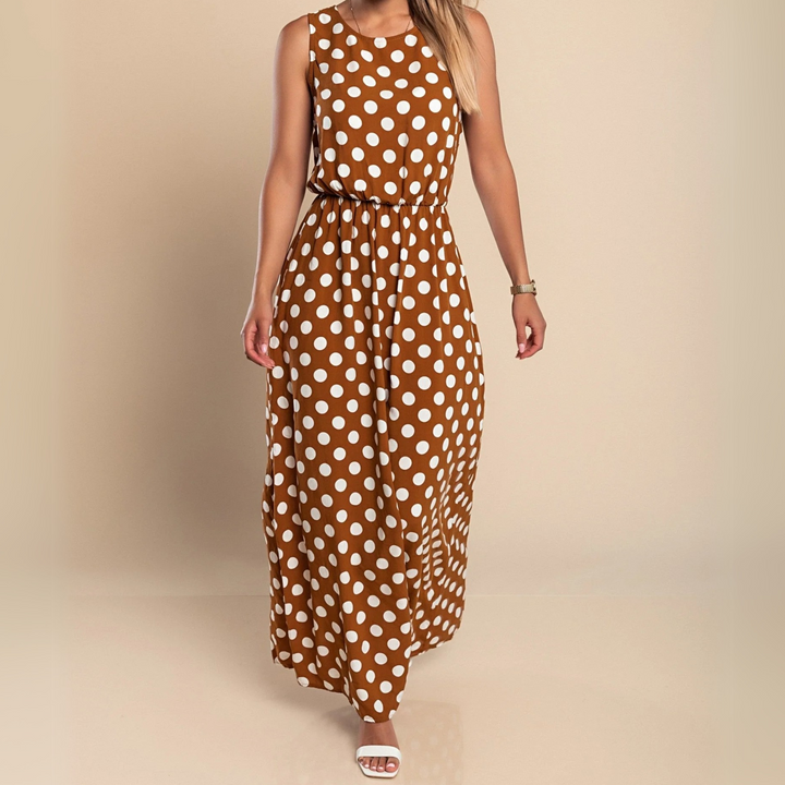 Nova Polka Dot Maxi Dress For Everyday Wardrobe Staple