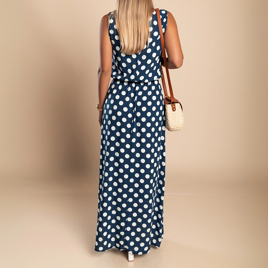 Nova Polka Dot Maxi Dress For Everyday Wardrobe Staple