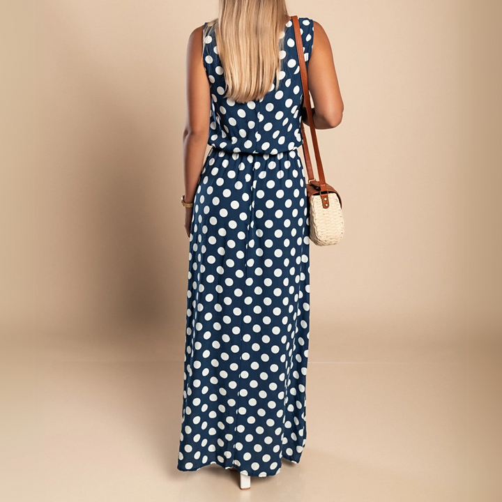 Nova Polka Dot Maxi Dress For Everyday Wardrobe Staple