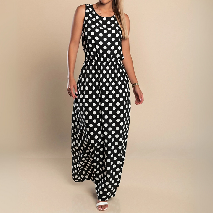Nova Polka Dot Maxi Dress For Everyday Wardrobe Staple