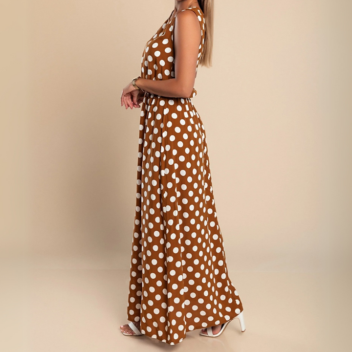 Nova Polka Dot Maxi Dress For Everyday Wardrobe Staple