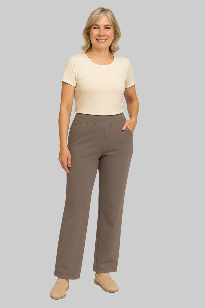 Aurelia Elegant Trousers In Soft Jersey With Straight Legs