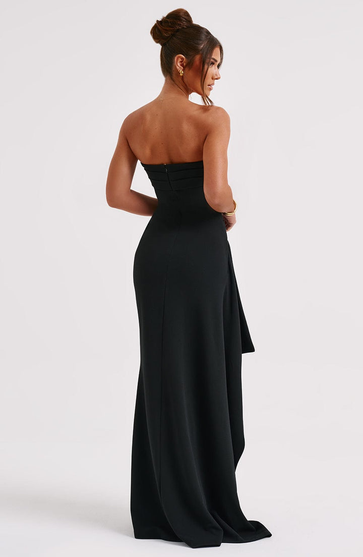 Aurelia Women’s High Slit Strapless Maxi Dress For Evening