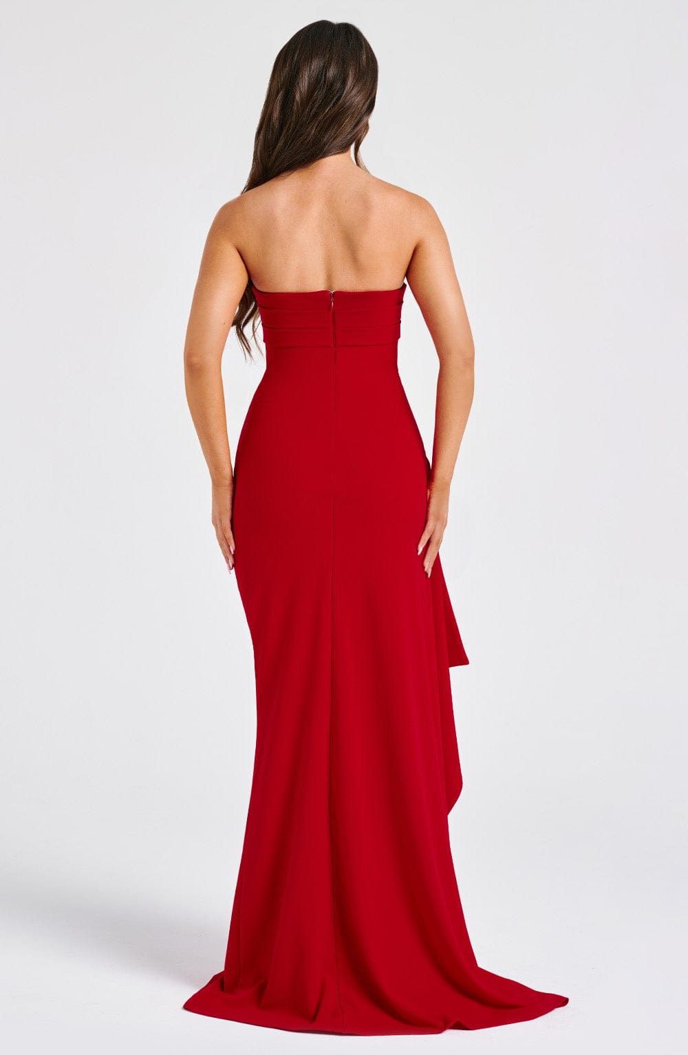 Aurelia Women’s High Slit Strapless Maxi Dress For Evening